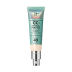 IT Cosmetics Full Coverage Foundation, Natural Matte, Made with Hyaluronic Acid, SPF 40 Protection, Your Skin But Better CC+, Shade: Tan Warm, 32ml