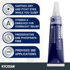 Hycosan Night - Soothing Relief and Protection Against Dry, Tired and Burning Eyes While You Sleep - with Vitamin A and Preservative Free - 300 Applications - Damaged Box - BBE 09/2028