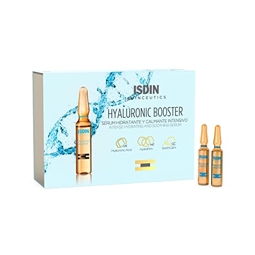 ISDIN Isdinceutics Hyaluronic Booster (10 ampoules) | Intensive hydrating and soothing serum