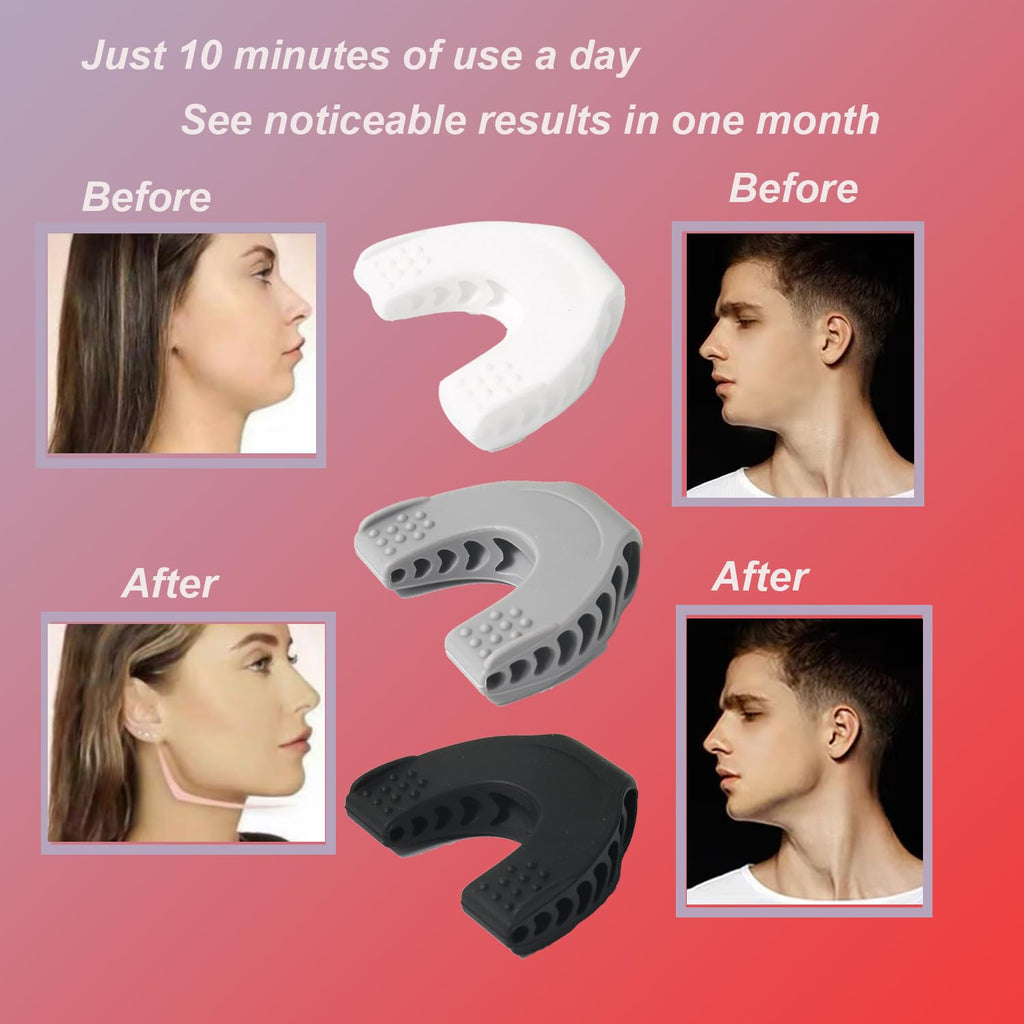 Jaw Exerciser,Jaw Toner for Jawline,Jaw Trainer Chisel Your Jawline,3pack of Jawline Trainer,Jawline Exerciser Chew(40lbs+50lbs+60lbs) - Damaged Box
