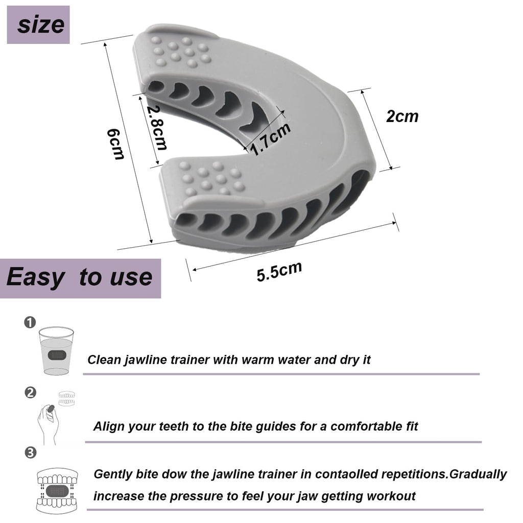 Jaw Exerciser,Jaw Toner for Jawline,Jaw Trainer Chisel Your Jawline,3pack of Jawline Trainer,Jawline Exerciser Chew(40lbs+50lbs+60lbs) - Damaged Box