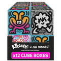 Kleenex x Mr Doodle Limited Edition Design Multipack Facial Tissues - 12 Cube Tissue Boxes, Designed in Collaboration with Mr Doodle, Made to Look Beautiful in The Home. - Damaged Box