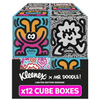 Kleenex x Mr Doodle Limited Edition Design Multipack Facial Tissues - 12 Cube Tissue Boxes, Designed in Collaboration with Mr Doodle, Made to Look Beautiful in The Home. - Damaged Box