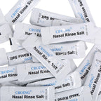 CROING 120 Packets Neti Pot Salt, Nasal Rinse Salt, Sinus Rinse Salt, Nose Wash Sachets for Neti Pots, Sinus Relief,Nasal Irrigation, Nasal Flush - Damaged Box