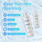 Kunphy Ultrasonic Jewellery Cleaner, Professional Ultrasonic Cleaner Fluid for Use in All Ultrasonic Cleaner Machines, Cleaning Agent Suitable for Cleaning Jewellery, Glasses etc, 120ML