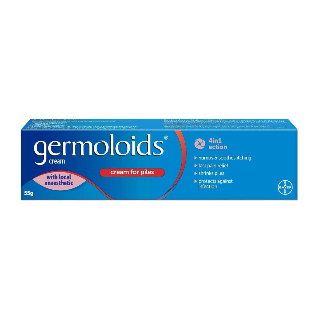 Germoloids Haemorrhoid Cream, Piles Treatment with Anaesthetic to Numb the Pain & Itch, 55 g, Pack of 1, (Packing may vary). - Damaged Box - BBE 08/2028
