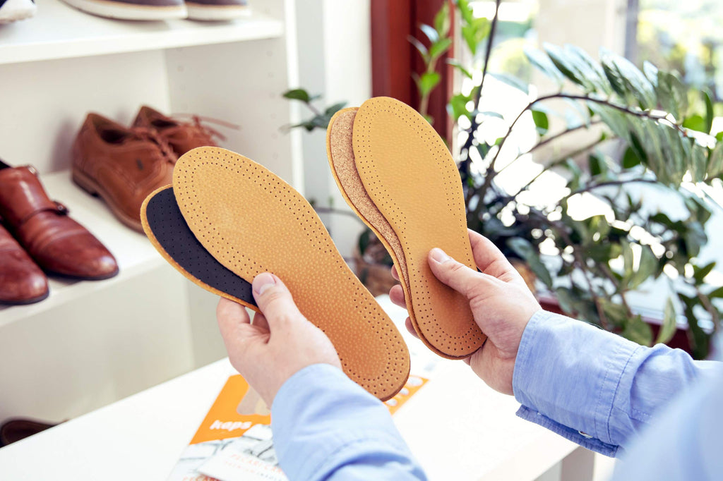 Leather Carbon Set 6 Pair Pack Leather Shoe Insoles for Men and Women with Activated Carbon Underlayer | Replacement Inserts | Kaps (Women / 7 UK / 40 EUR)