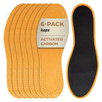 Leather Carbon Set 6 Pair Pack Leather Shoe Insoles for Men and Women with Activated Carbon Underlayer | Replacement Inserts | Kaps (Women / 7 UK / 40 EUR)