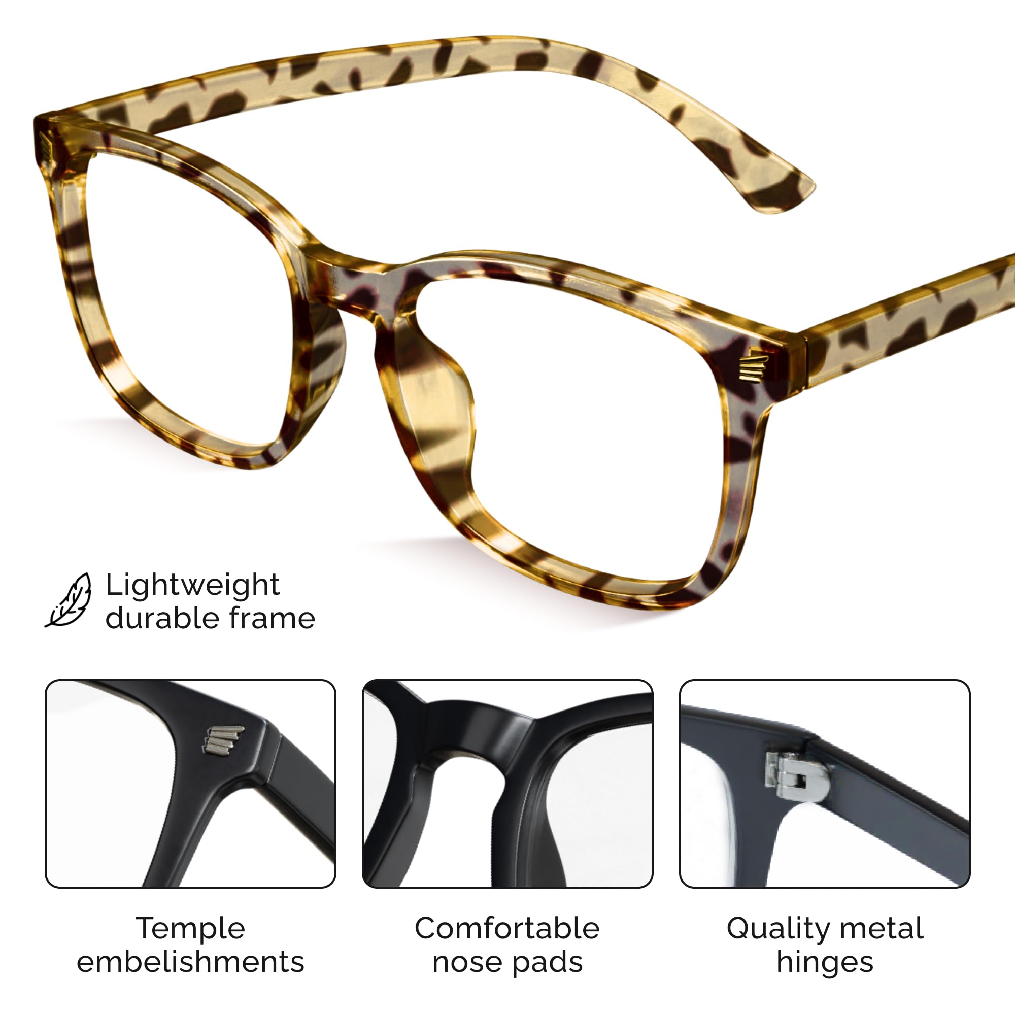 livho High Tech Blue Light Glasses - Advanced 99% Blue Light Blocking Computer Glasses - Anti Eyestrain & UV Glare Protection - Very Good