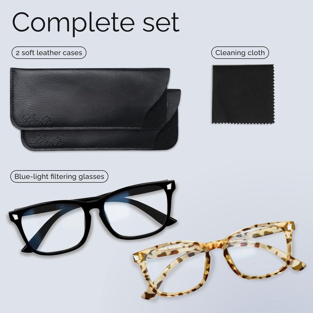 livho High Tech Blue Light Glasses - Advanced 99% Blue Light Blocking Computer Glasses - Anti Eyestrain & UV Glare Protection - Very Good