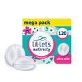 Lil-Lets Maternity BreastPads, X 120 Count, Disposable Nursing Pads, for Breastfeeding Mums, Individually Wrapped, Ultra Slim & Absorbent, 4 Packs - Damaged Box