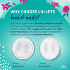Lil-Lets Maternity BreastPads, X 120 Count, Disposable Nursing Pads, for Breastfeeding Mums, Individually Wrapped, Ultra Slim & Absorbent, 4 Packs - Damaged Box