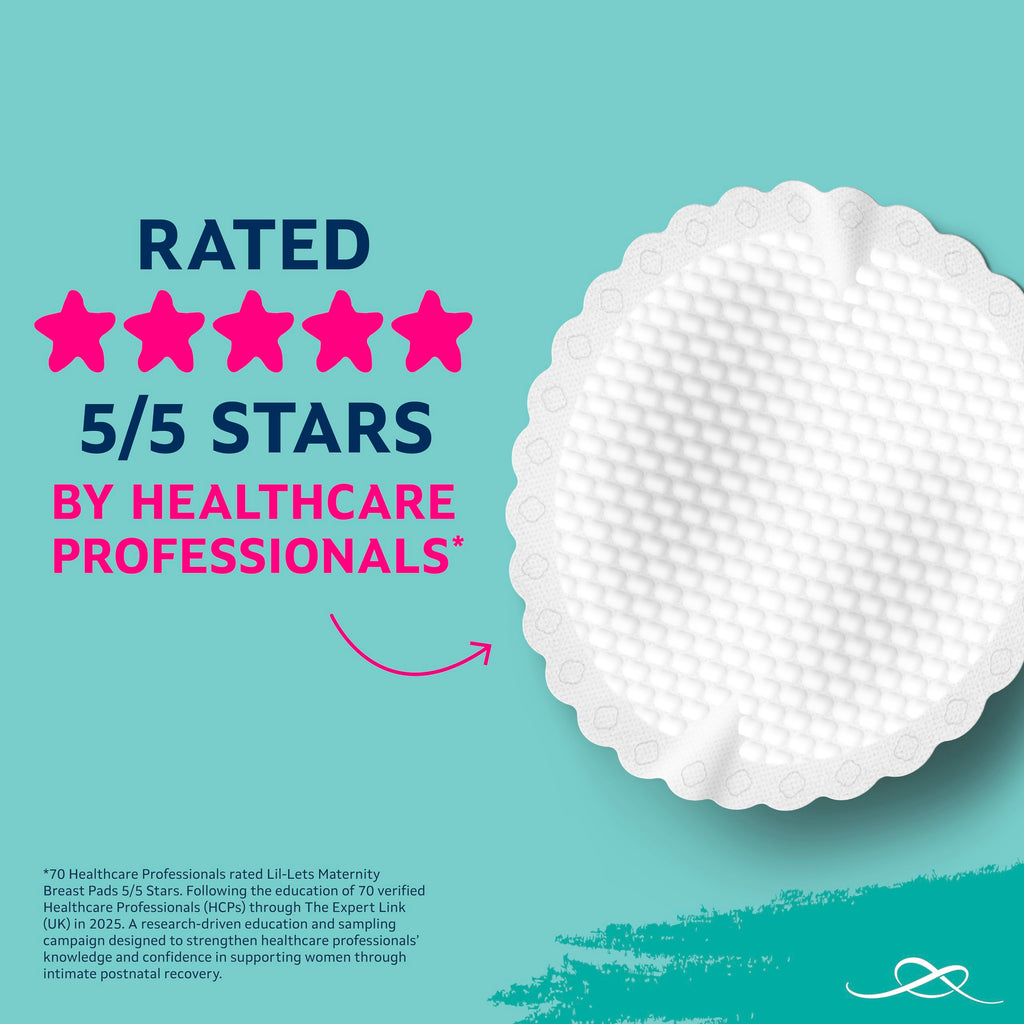 Lil-Lets Maternity BreastPads, X 120 Count, Disposable Nursing Pads, for Breastfeeding Mums, Individually Wrapped, Ultra Slim & Absorbent, 4 Packs - Damaged Box
