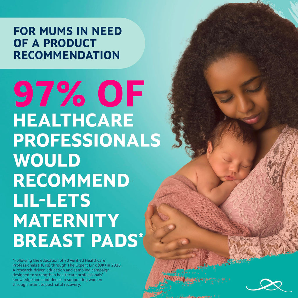 Lil-Lets Maternity BreastPads, X 120 Count, Disposable Nursing Pads, for Breastfeeding Mums, Individually Wrapped, Ultra Slim & Absorbent, 4 Packs - Damaged Box