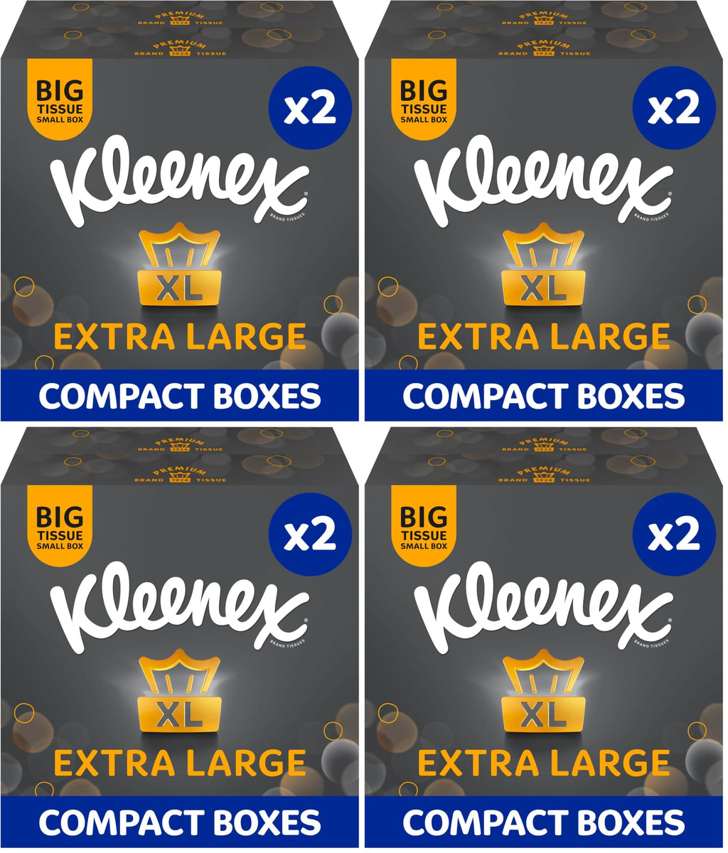 Kleenex(R) Extra Large Facial Tissues - Multipack 24 Compact Tissue Boxes - Soft, Strong and Extra Big