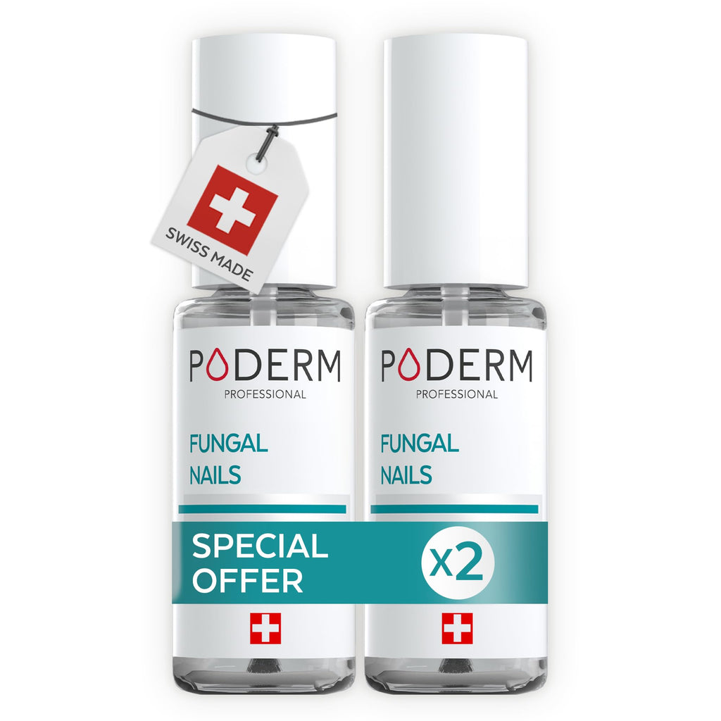 PODERM - FUNGAL NAIL TREATMENT - Nail Fungus Treatment for Toenail - Exceptional and Powerful Plants Anti-Fungal Restorative Properties - Professional Foot/Hand Treatment - Quick&Easy - Swiss Made - Damaged Box