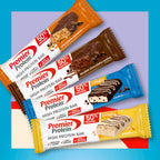 Premier Protein - High Protein Bar 50 percent - Multiflavourbox - 20x40g - Low Sugar - Low Carb - High Protein Bar - Damaged Box - BBE 08/2026