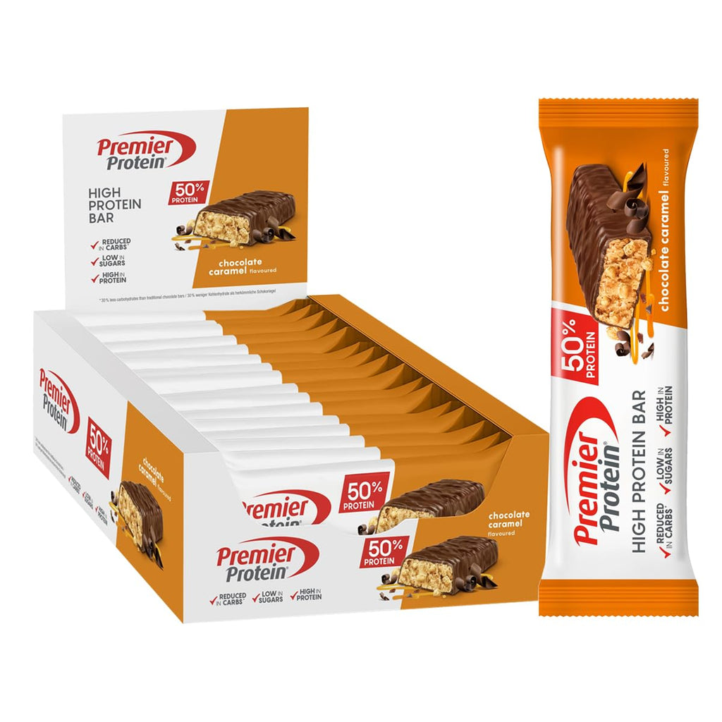 Premier Protein - High Protein Bar 50 percent - Multiflavourbox - 20x40g - Low Sugar - Low Carb - High Protein Bar - Damaged Box - BBE 08/2026