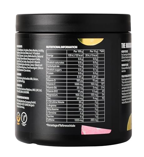 MaxiNutrition Max Charge Pre-Workout Powder, Pink Lemonade, 300g - Sugar-Free Vitamin Boost for Energy & Performance - BBE 08/2026