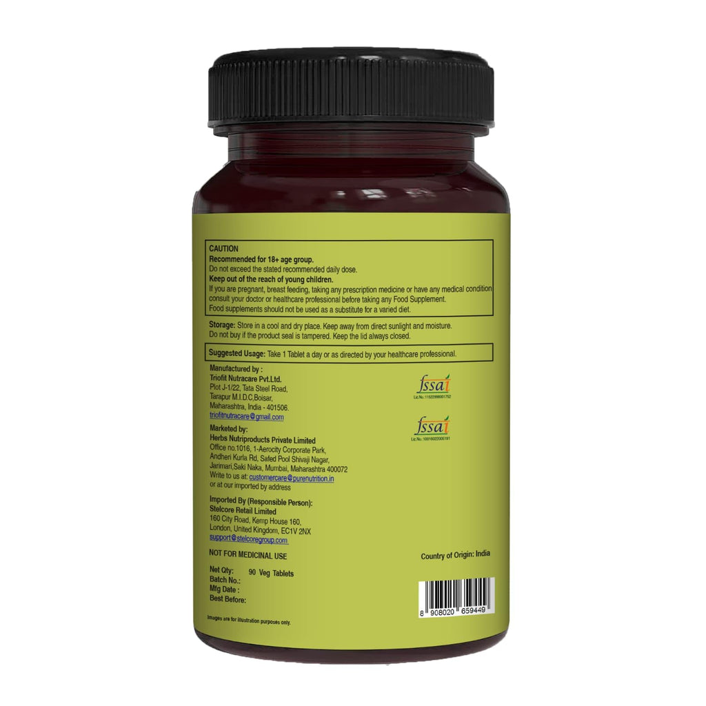 Pure Nutrition Whole Food Multivitamins for Men | 90 Tabs | One-A-Day | 100% RDA | 24 Natural Vitamins and Minerals | All Natural Plant Based Men's Multivitamin | 3 Months Supply