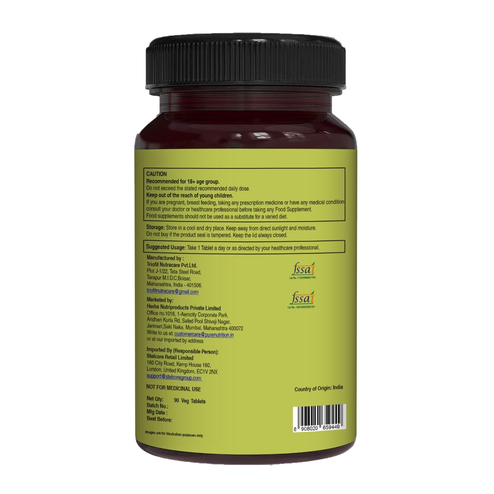 Pure Nutrition Whole Food Multivitamins for Men | 90 Tabs | One-A-Day | 100% RDA | 24 Natural Vitamins and Minerals | All Natural Plant Based Men's Multivitamin | 3 Months Supply
