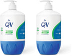 QV Cream with 10% Glycerin (500g) Rich Protective Moisturiser for Sensitive, Dry Skin, Fragrance Free, Noncomedogenic Body Cream, Hydrating Skin Care for Eczema, Psoriasis, Dermatitis, Pump Bottle