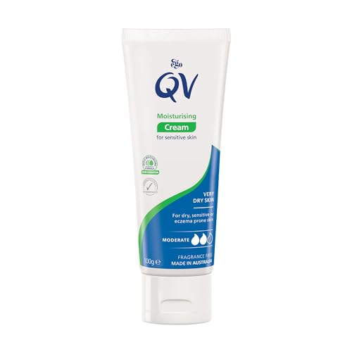 QV Cream with 10% Glycerin (500g) Rich Protective Moisturiser for Sensitive, Dry Skin, Fragrance Free, Noncomedogenic Body Cream, Hydrating Skin Care for Eczema, Psoriasis, Dermatitis, Pump Bottle