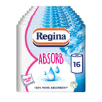 Regina Absorb Kitchen Towels - 8 Rolls Per Pack, Super Absorbent 2-ply Kitchen Towels, 75 Sheets Per Roll, Extra-large Sheets, 50percent More Than Previous XXL Products, Easy Open Pack - Damaged Box