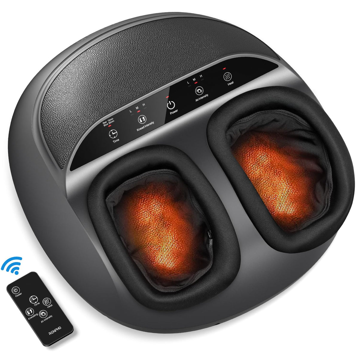 Foot Massager Heat Function Shiatsu Foot Massage Machine Air Compression Deep Kneading Electric Massager Tired Feet Gift Remote Control [2026 Upgraded] Like