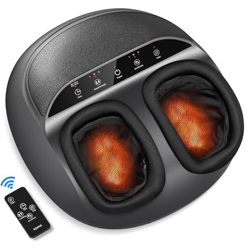 RENPHO Foot Massager with Heat Function, Shiatsu Foot Massage Machine, Air Compression, Deep Kneading, Electric Massager for Tired Feet,Gift for Women Men- Remote Control [2026 Upgraded] - Like New