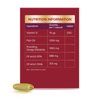 Seven Seas Omega-3 Fish Oil, Max Strength with Omega 3 and Vitamin D for Brain^2 and Body, 30 Capsules - BBE 08/2028