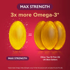 Seven Seas Omega-3 Fish Oil, Max Strength with Omega 3 and Vitamin D for Brain^2 and Body, 30 Capsules - BBE 08/2028