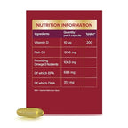 Seven Seas Omega-3 Fish Oil, Max Strength with Omega 3 and Vitamin D for Brain^2 and Body, 30 Capsules - BBE 08/2028