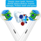 Qitizu Toothbrush Head Compatible with Braun Oral B Electric Toothbrush, Replacement Toothbrush Heads Fit for Oral b Vitality Pro Smart Genius Teen Series Electric Toothbrush 16Pcs (White)