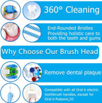 Qitizu Toothbrush Head Compatible with Braun Oral B Electric Toothbrush, Replacement Toothbrush Heads Fit for Oral b Vitality Pro Smart Genius Teen Series Electric Toothbrush 16Pcs (White)