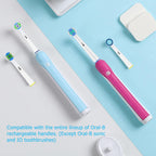 Qitizu Toothbrush Head Compatible with Braun Oral B Electric Toothbrush, Replacement Toothbrush Heads Fit for Oral b Vitality Pro Smart Genius Teen Series Electric Toothbrush 16Pcs (White)
