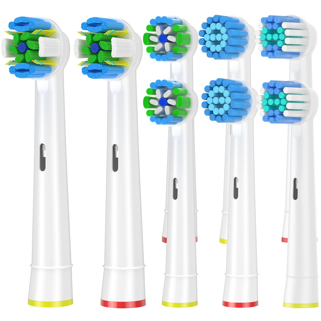Qitizu Toothbrush Head Compatible with Braun Oral B Electric Toothbrush, Replacement Toothbrush Heads Fit for Oral b Vitality Pro Smart Genius Teen Series Electric Toothbrush 16Pcs (White)