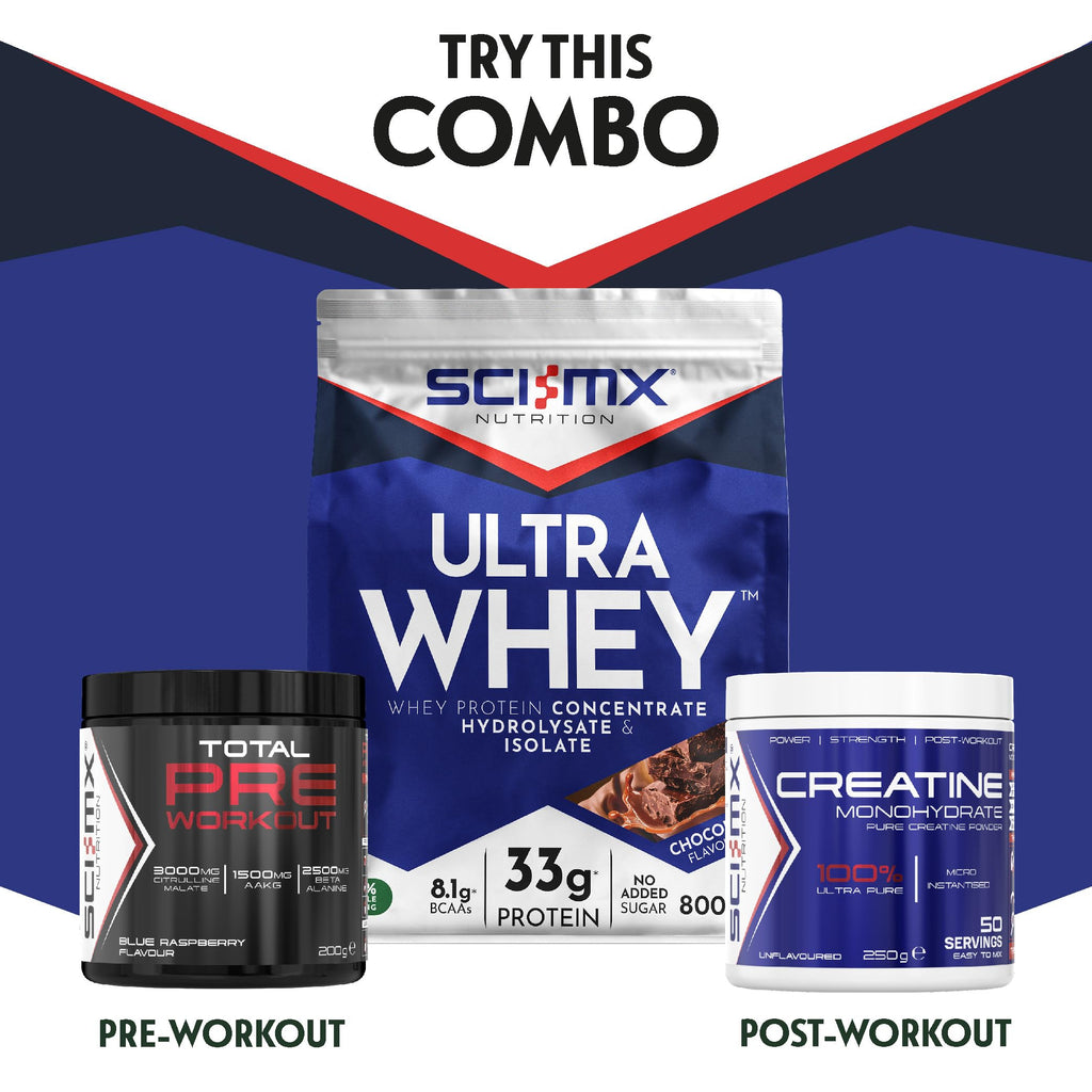 SCI-MX Ultra Whey Protein Muscle Building & Recovery Protein Powder with Naturally Occurring Glutamine & Amino Acids - Raspberry Cheesecake Flavour - 800g (18 Servings) - BBE 06/2026