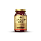 Solgar Gentle Iron (Iron Bisglycinate) 20 mg Vegetable Capsules - Pack of 180 - Reduces Constipating Effects - Gentle on The Stomach - Vegan and Gluten Free - BBE 01/2029