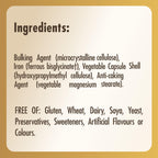 Solgar Gentle Iron (Iron Bisglycinate) 20 mg Vegetable Capsules - Pack of 180 - Reduces Constipating Effects - Gentle on The Stomach - Vegan and Gluten Free - BBE 01/2029