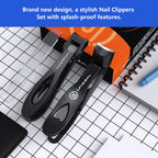 Toe Nail Clippers for Thick Nails for Seniors | 3-Pack Ergonomic Heavy Duty Angled Head Nail Clippers with Catcher|Premium Steel Wide Opening Large German Fingernail Clippers Nail Cutter for Men Women