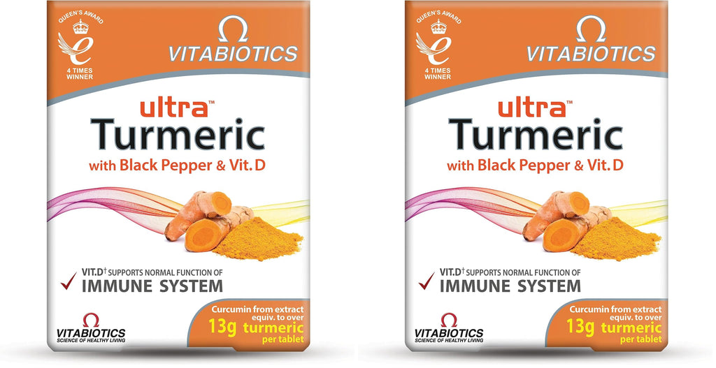 Turmeric and Black Pepper Capsules, Vitabiotics Ultra - BBE 01/2028
