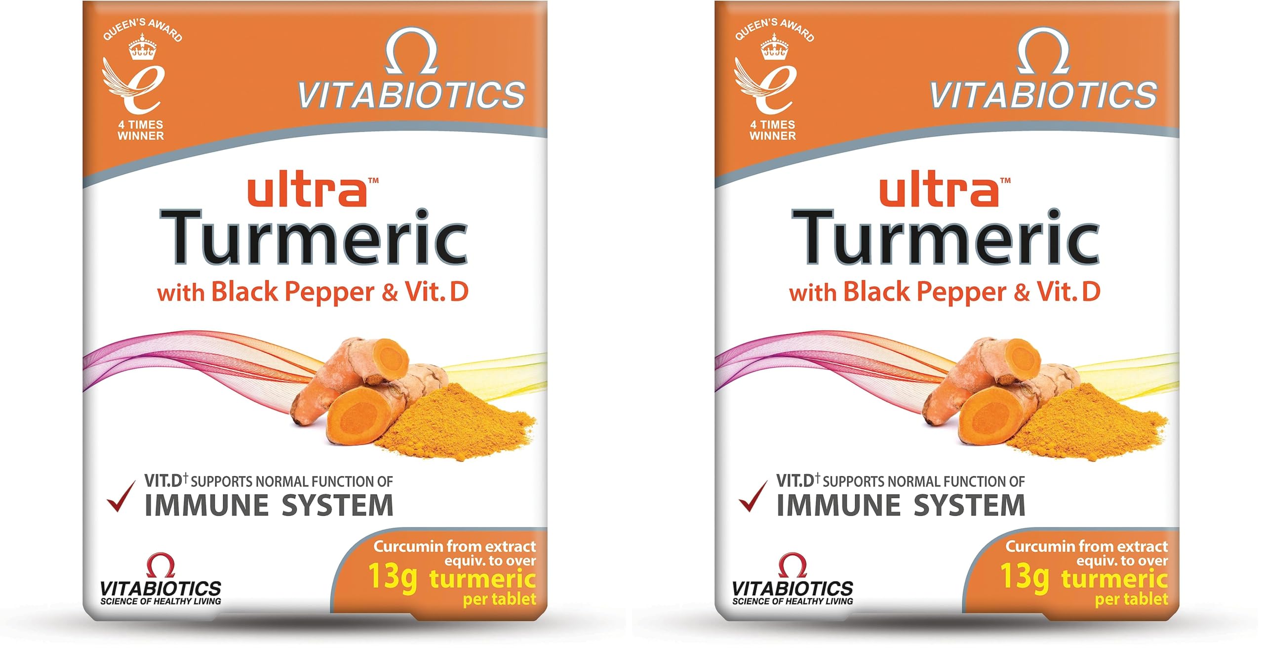 Turmeric and Black Pepper Capsules, Vitabiotics Ultra - BBE 01/2028