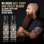 Viking Revolution - Beard Shampoo And Conditioner - Natural Beard Wash & Beard Conditioner With Argan & Jojoba Oils - Softens & Strengthens - Gifts For Men - Spiced Vanilla - 2 x 150 ml