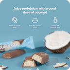 Vilgain Trouble Protein Bar (12x55 g) Milky Coconut - Protein Bar Without Artificial Sweeteners, Fiber-Rich Fitness Snack With Milk Chocolate, Whey Protein & Collagen Peptides, Gluten-Free - Damaged Box - BBE 04/2026