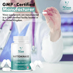 Vinco Nattokinase 200mg 4000FU - 120 Capsules - High Strength Japanese Natto Enzyme - Supports Heart Health, Blood Flow, Circulation and Blood Pressure - Non-GMO, Gluten Free - Made in UK - BBE 12/2027