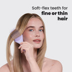 Tangle Teezer Fine and Fragile Ultimate Detangler Hairbrush for Coloured, Fine & Thin Hair - Two-Tiered Soft Flex Teeth Reduce Breakage & Pulling - Gentle on Delicate Hair - Hypnotic Heather - Damaged Box