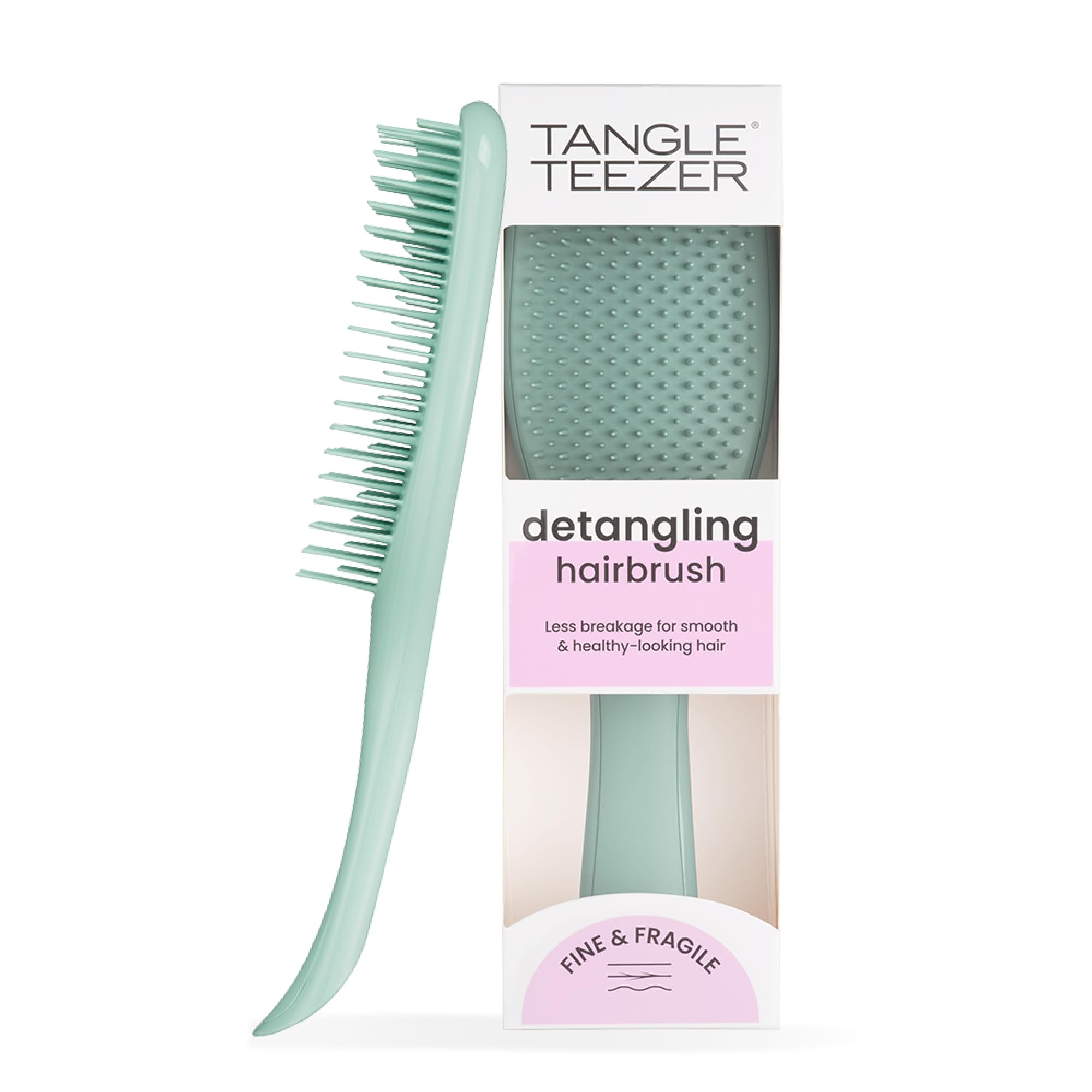 Tangle Teezer Fine and Fragile Ultimate Detangler Hairbrush for Coloured, Fine & Thin Hair - Two-Tiered Soft Flex Teeth Reduce Breakage & Pulling - Gentle on Delicate Hair - Hypnotic Heather - Damaged Box