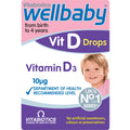 Wellbaby VIT D Drops by Vitabiotics - Vitamin D Drops for Babies from Birth to 4 Years - from The UK's No.1 Baby Supplement Brand - BBE 09/2028