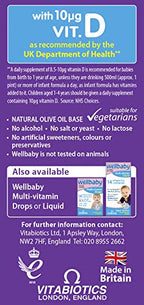 Wellbaby VIT D Drops by Vitabiotics - Vitamin D Drops for Babies from Birth to 4 Years - from The UK's No.1 Baby Supplement Brand - BBE 09/2028